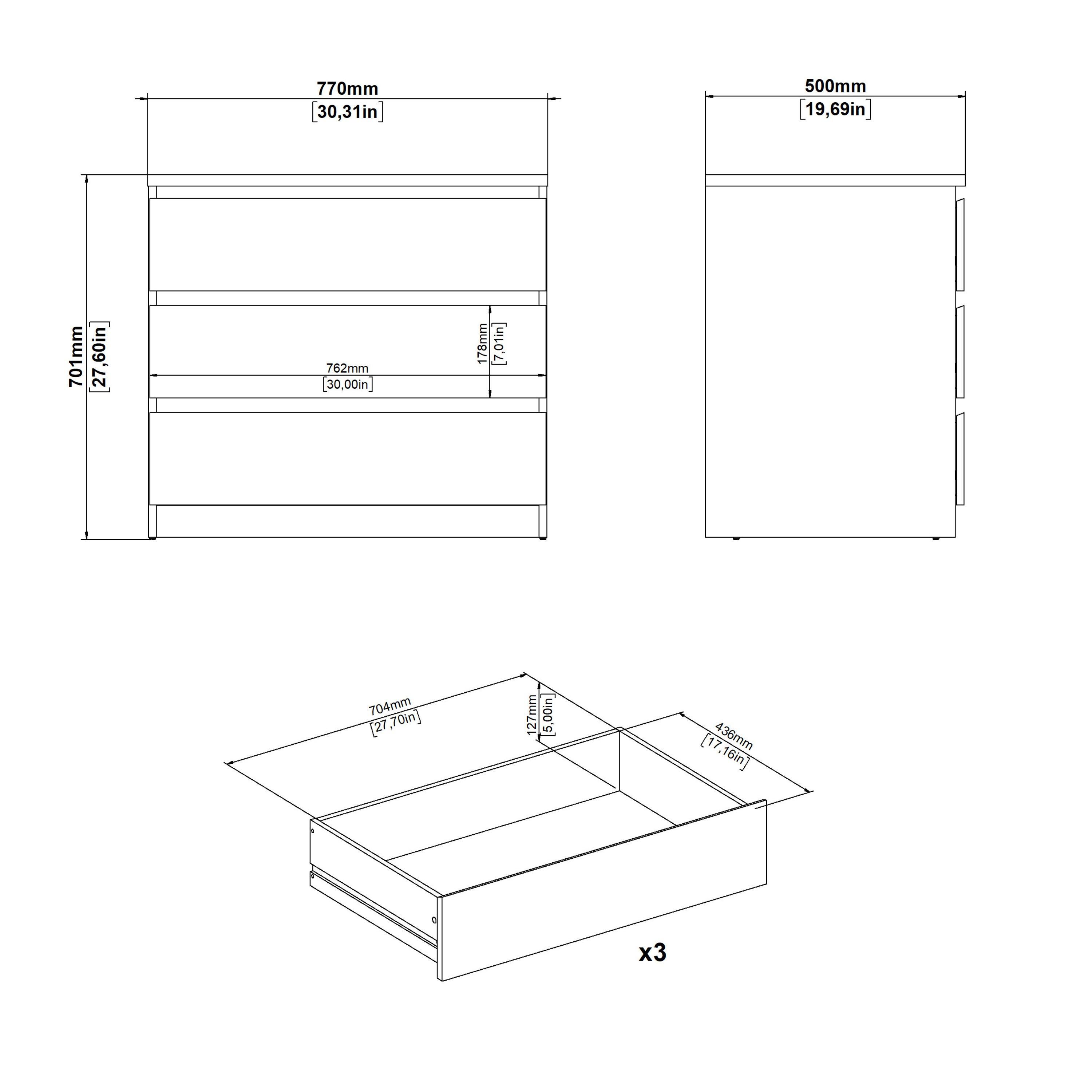 Naia Chest of 3 drawers in Cashmere Jackson Hickory - image 8