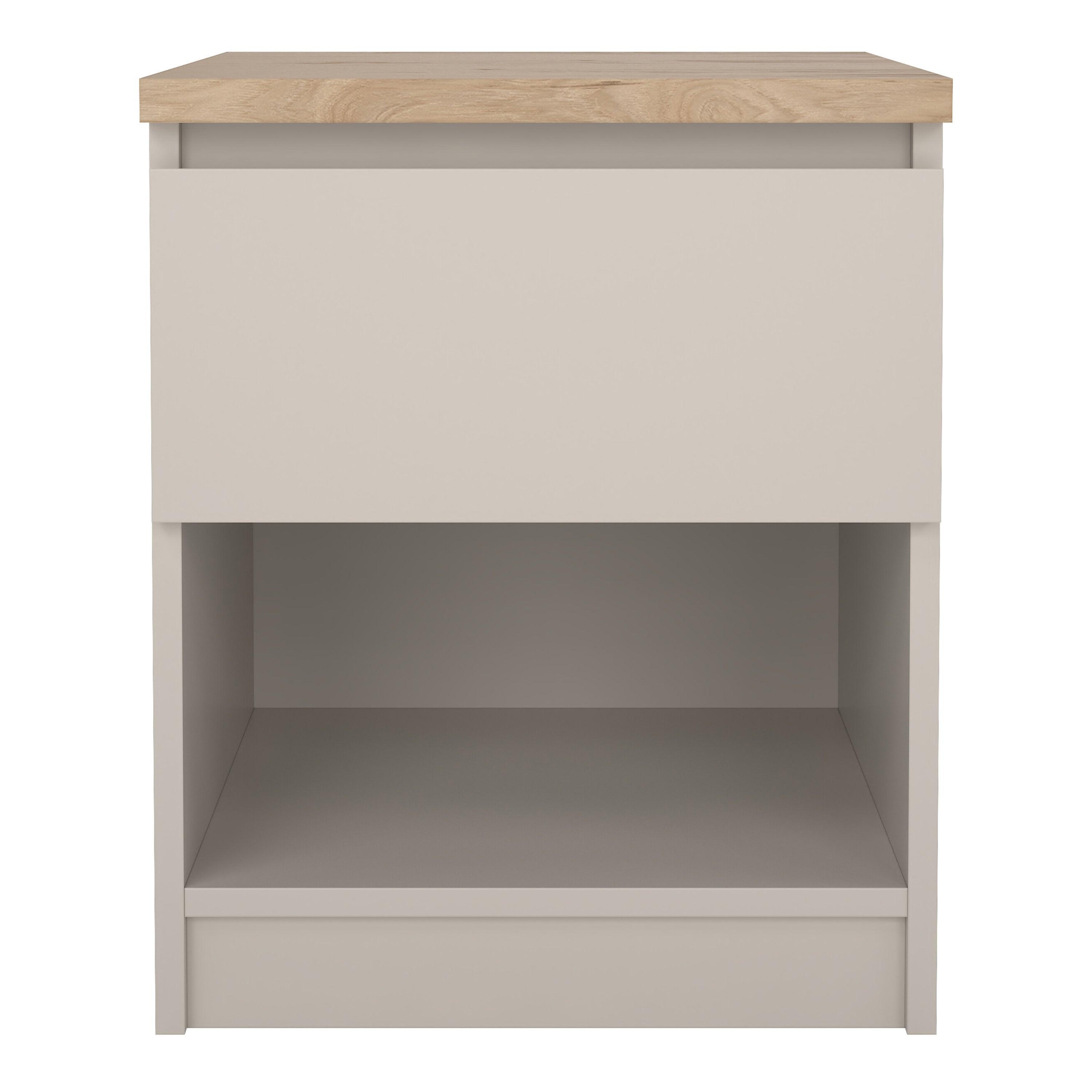 Naia Bedside 1 Drawer 1 Shelf in Cashmere Jackson Hickory - image 2