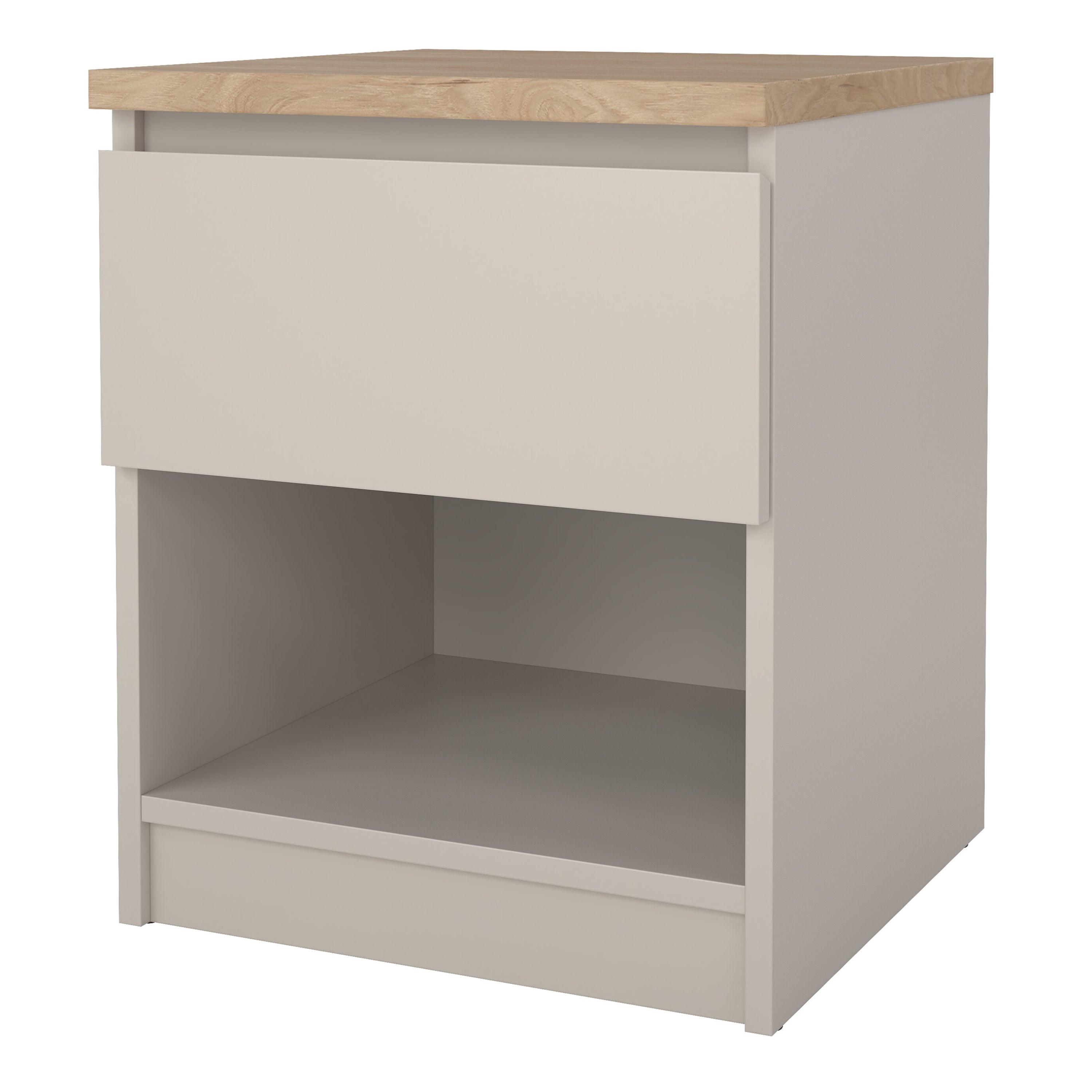 Naia Bedside 1 Drawer 1 Shelf in Cashmere Jackson Hickory - image 3