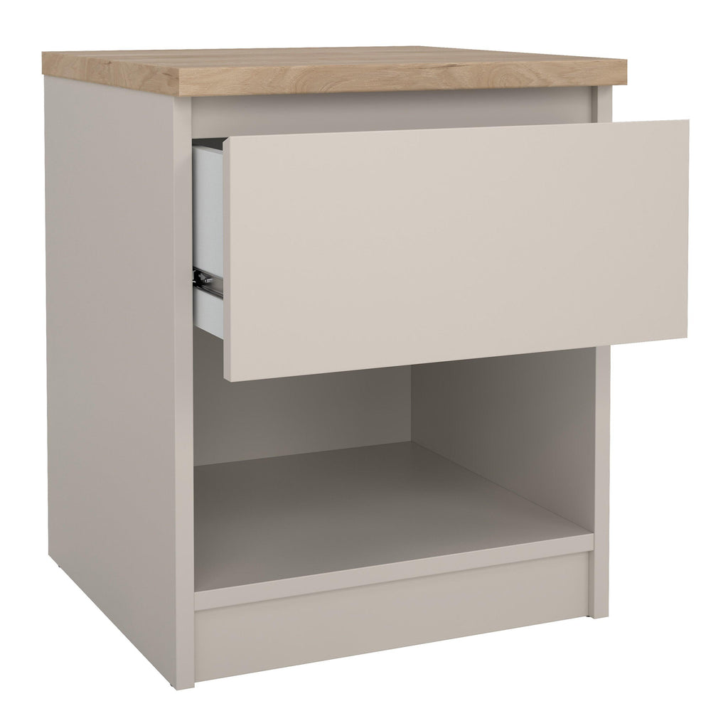 Naia Bedside 1 Drawer 1 Shelf in Cashmere Jackson Hickory - image 4