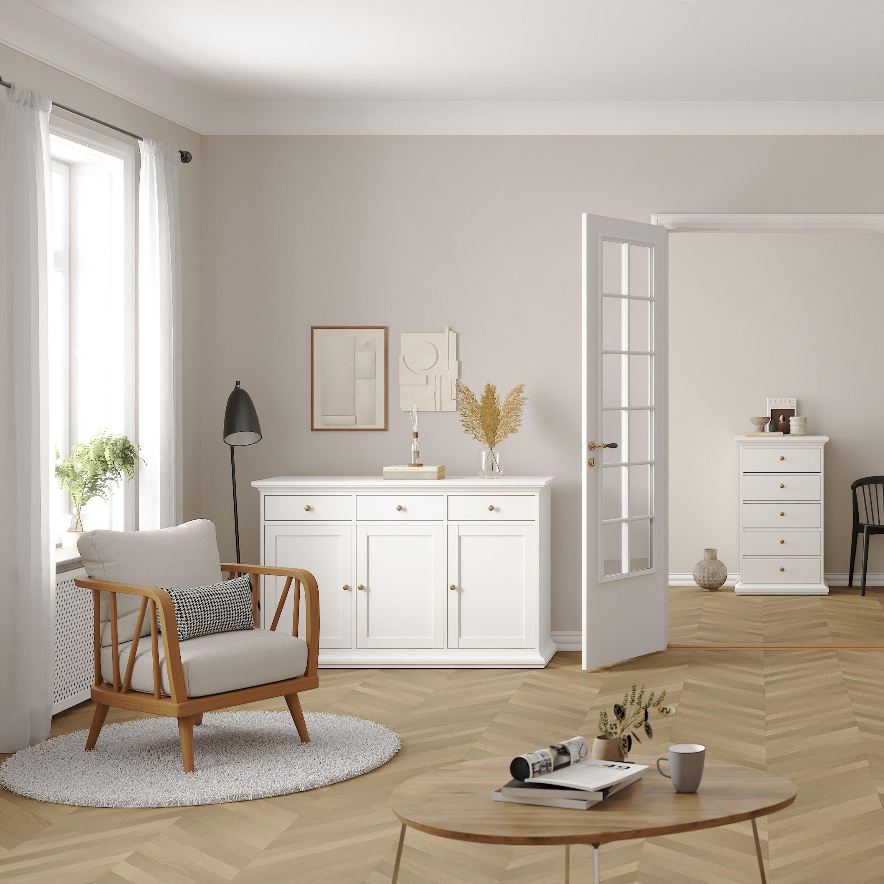 Paris Sideboard with 3 doors and 3 drawers in White - image 7