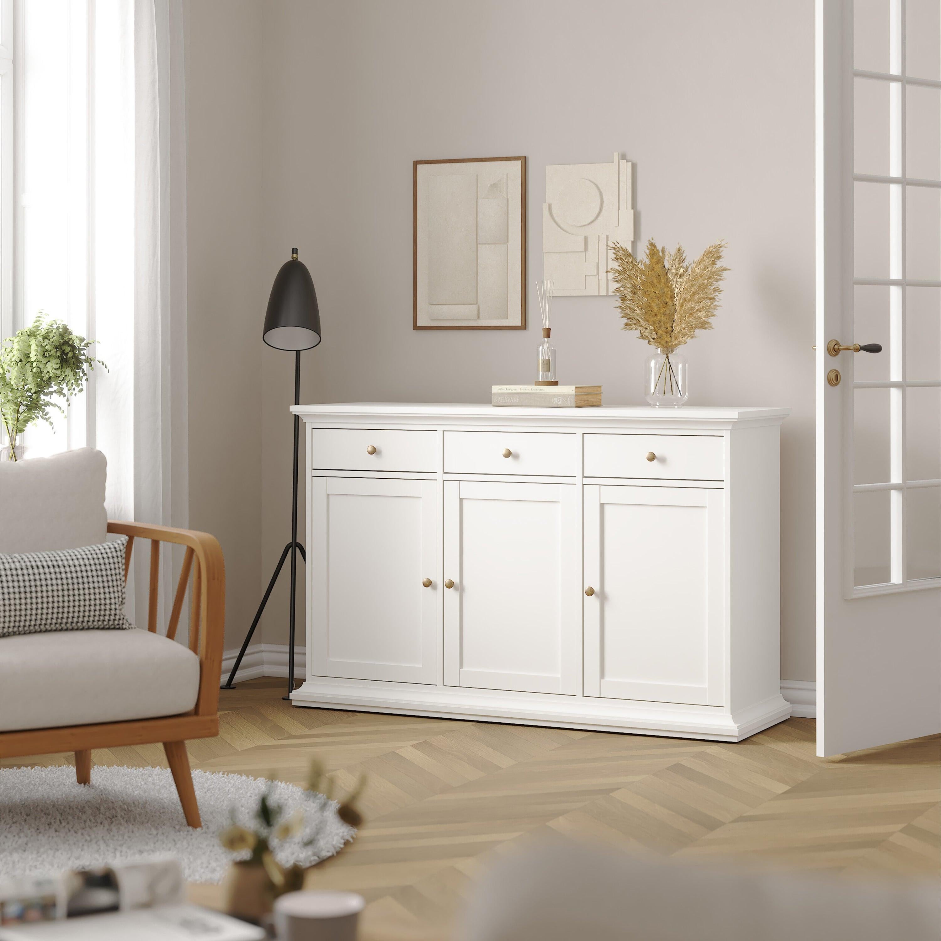 Paris Sideboard with 3 doors and 3 drawers in White - image 8