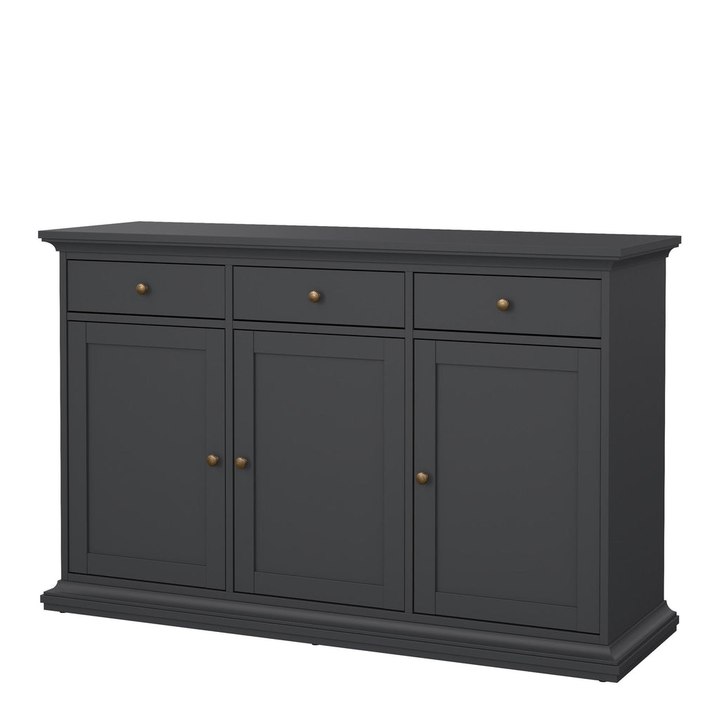 Paris Sideboard with 3 doors and 3 drawers in Matt Grey - image 3