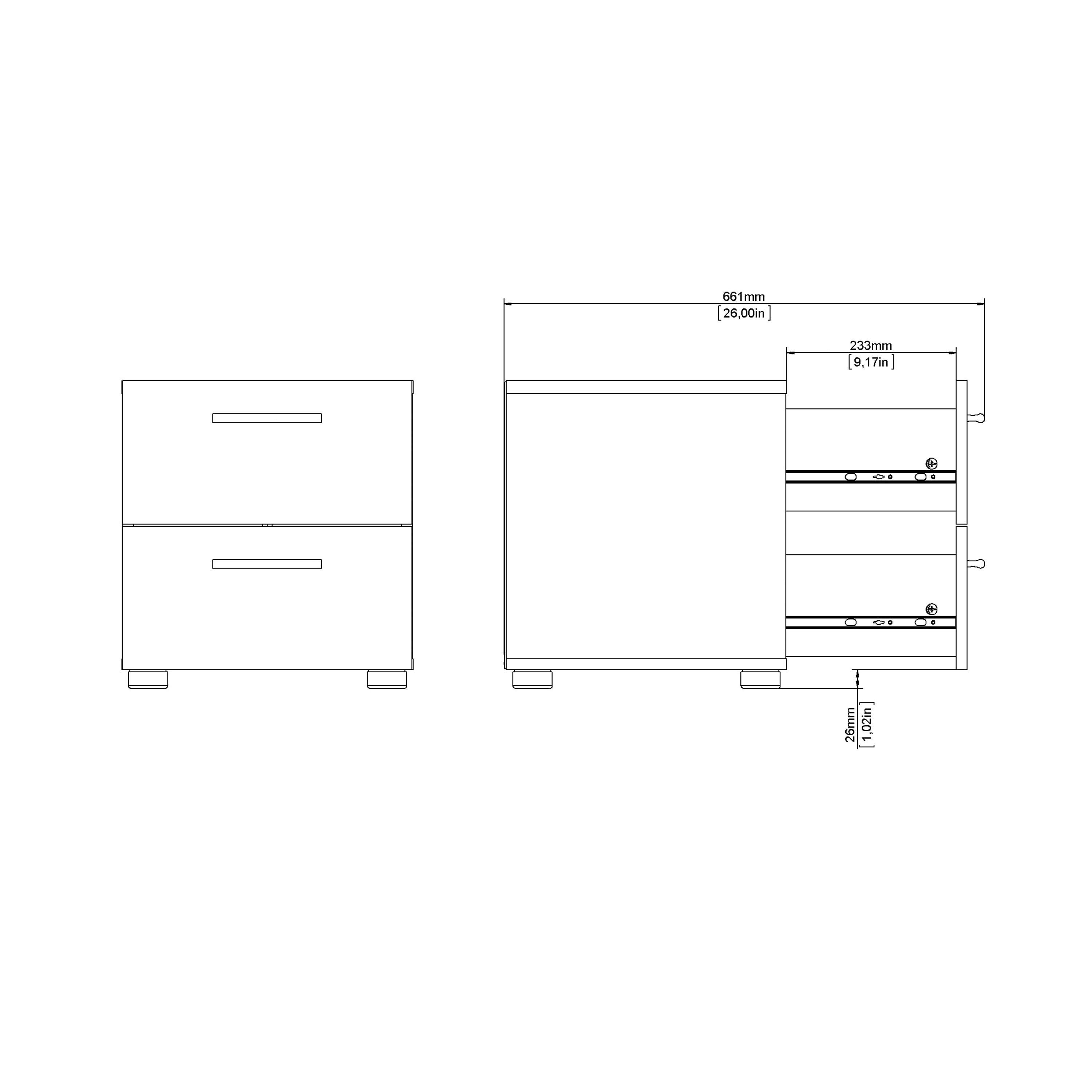 Pepe Bedside 2 Drawers in White - image 10