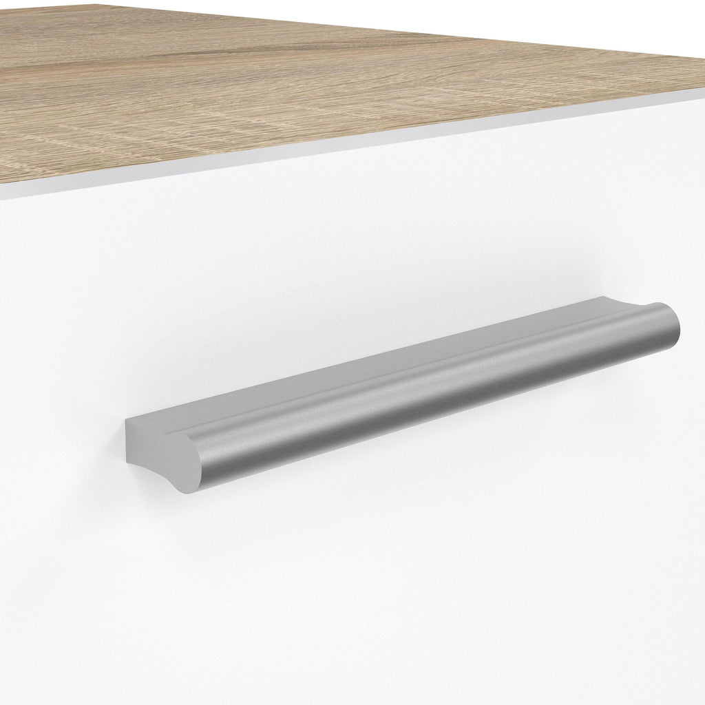 Pepe Bedside 2 Drawers in Oak with White High Gloss - image 8