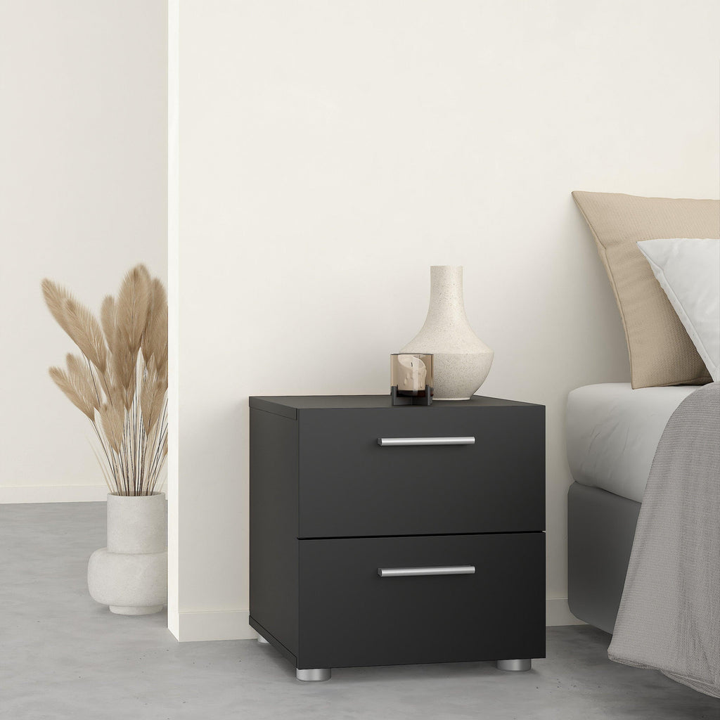 Pepe Bedside 2 Drawers in Black - image 7