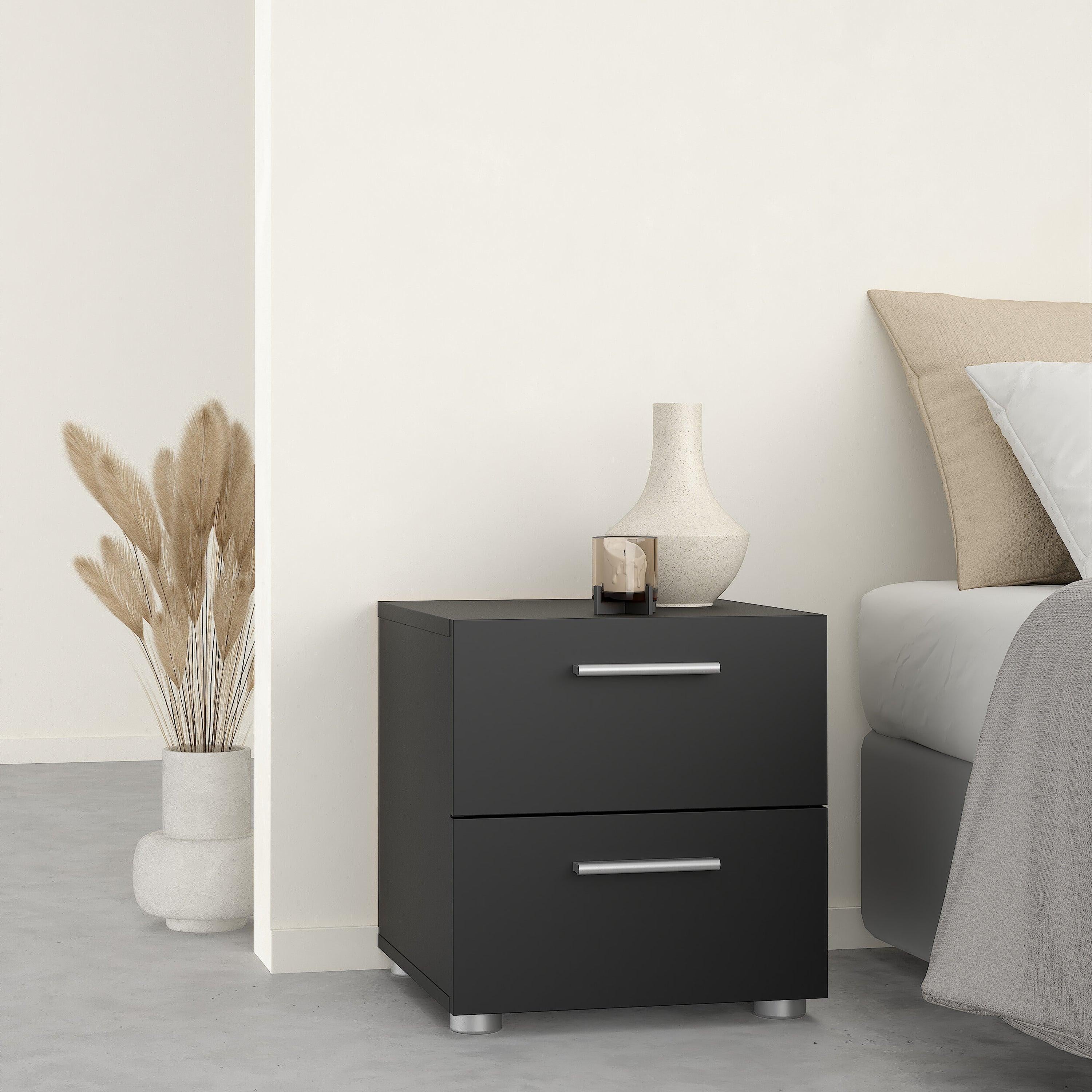 Pepe Bedside 2 Drawers in Black - image 7