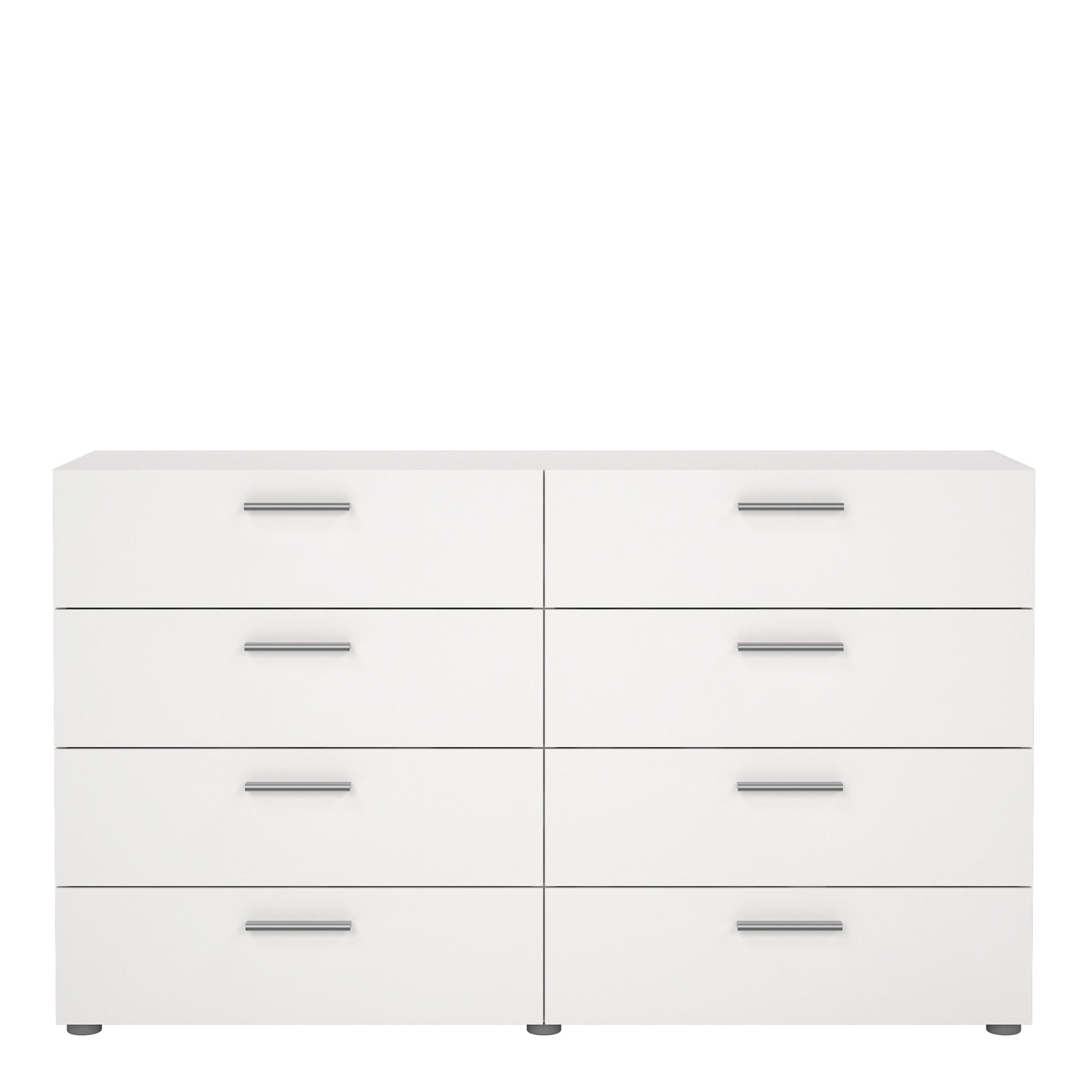 Pepe Wide Chest of 8 Drawers (4+4) in White - image 2