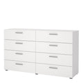 Pepe Wide Chest of 8 Drawers (4+4) in White - image 3