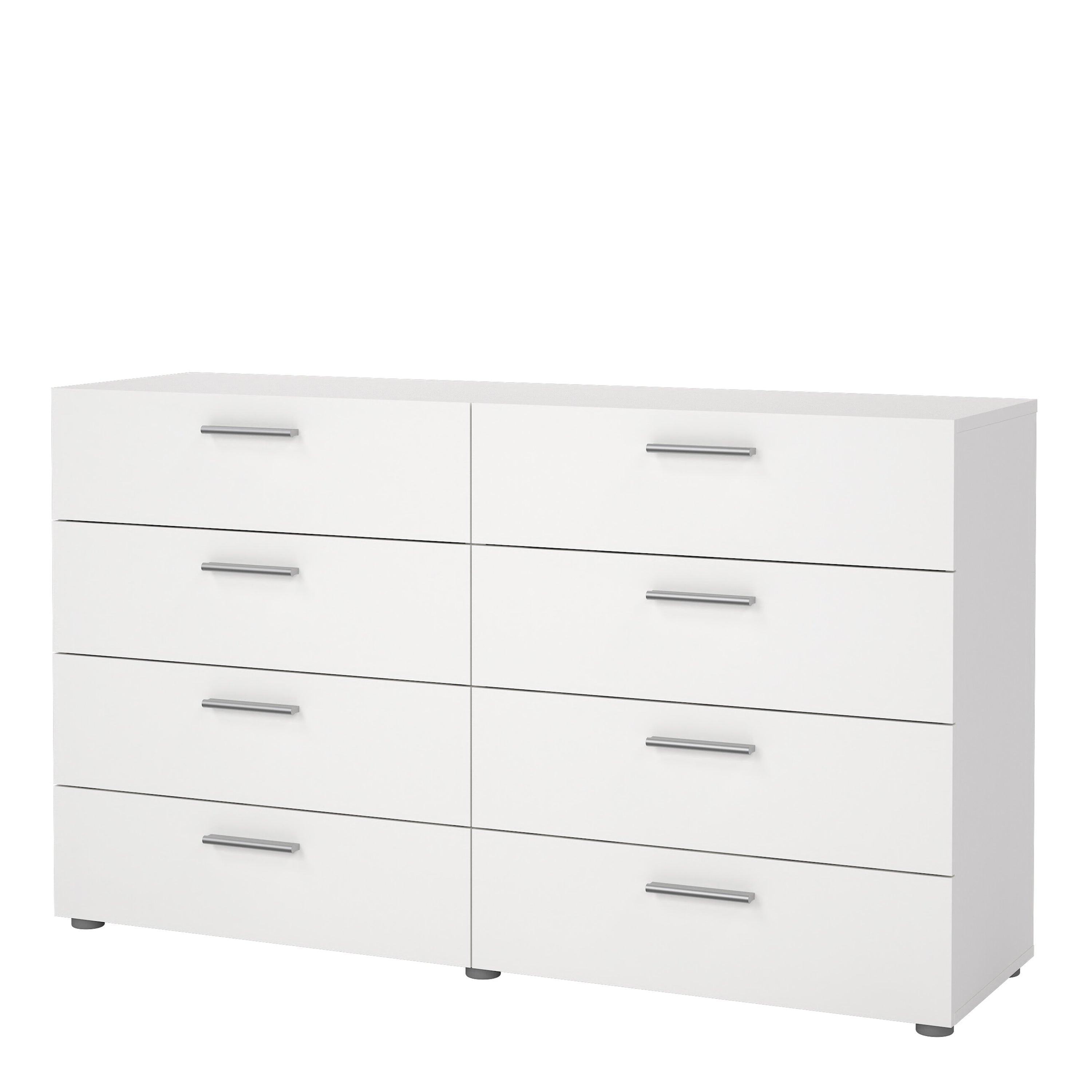 Pepe Wide Chest of 8 Drawers (4+4) in White - image 3