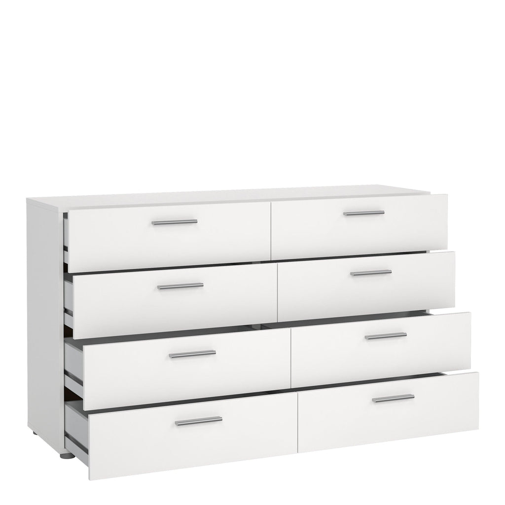 Pepe Wide Chest of 8 Drawers (4+4) in White - image 5