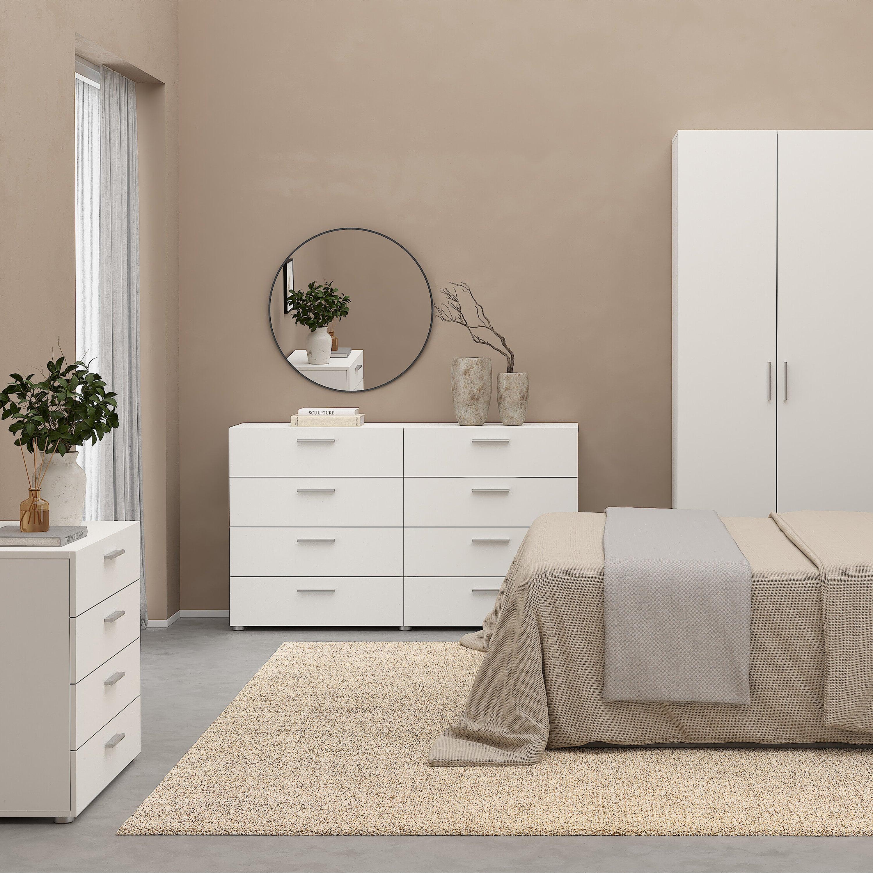 Pepe Wide Chest of 8 Drawers (4+4) in White - image 6