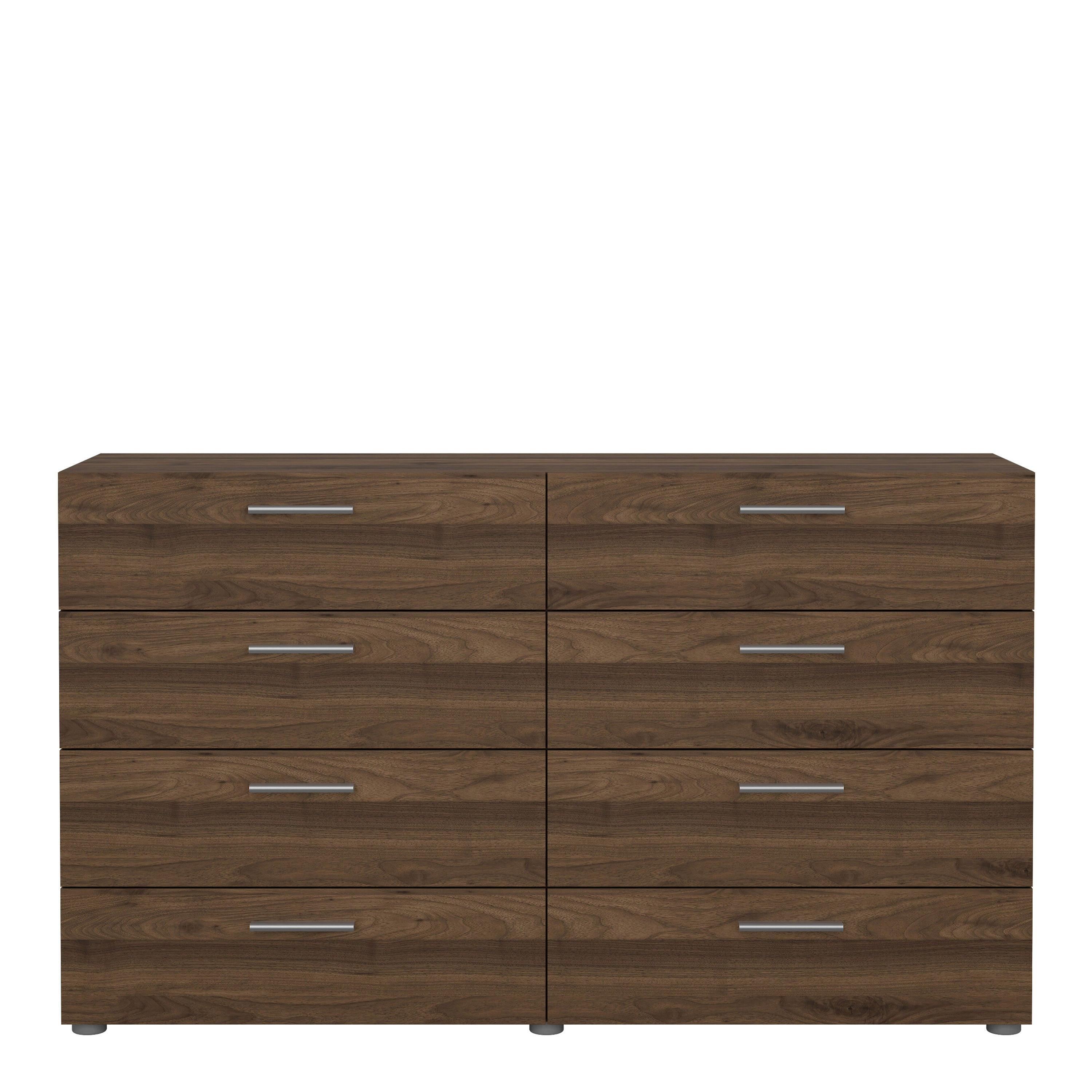 Pepe Wide Chest of 8 Drawers (4+4) in Walnut - image 2