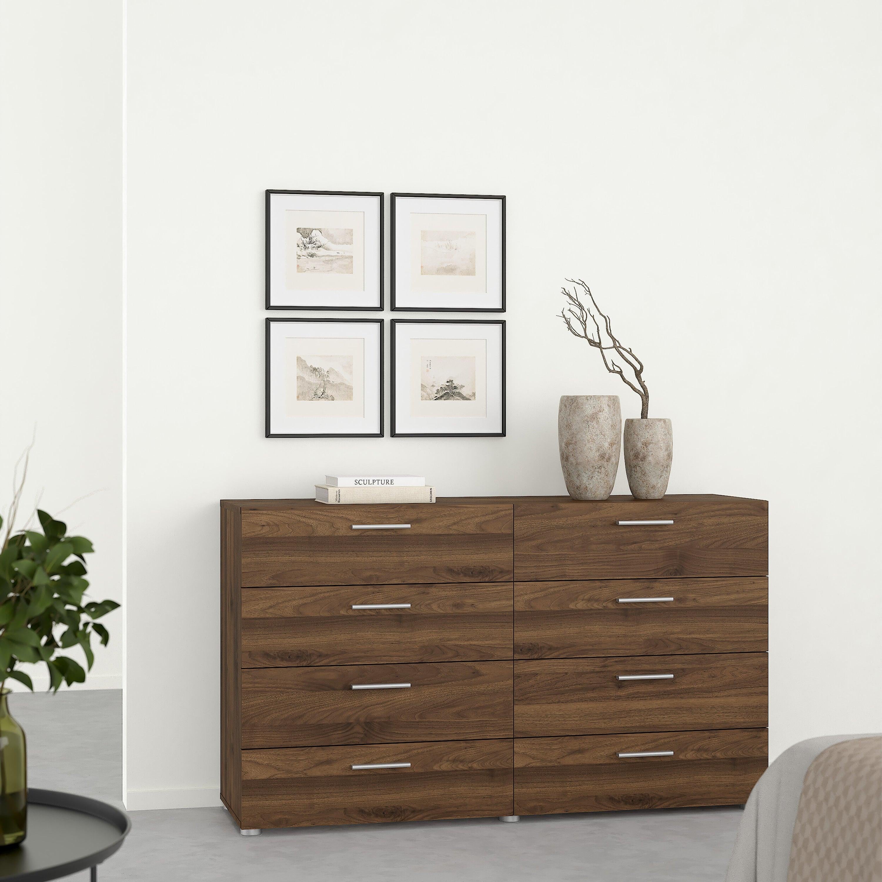 Pepe Wide Chest of 8 Drawers (4+4) in Walnut - image 6
