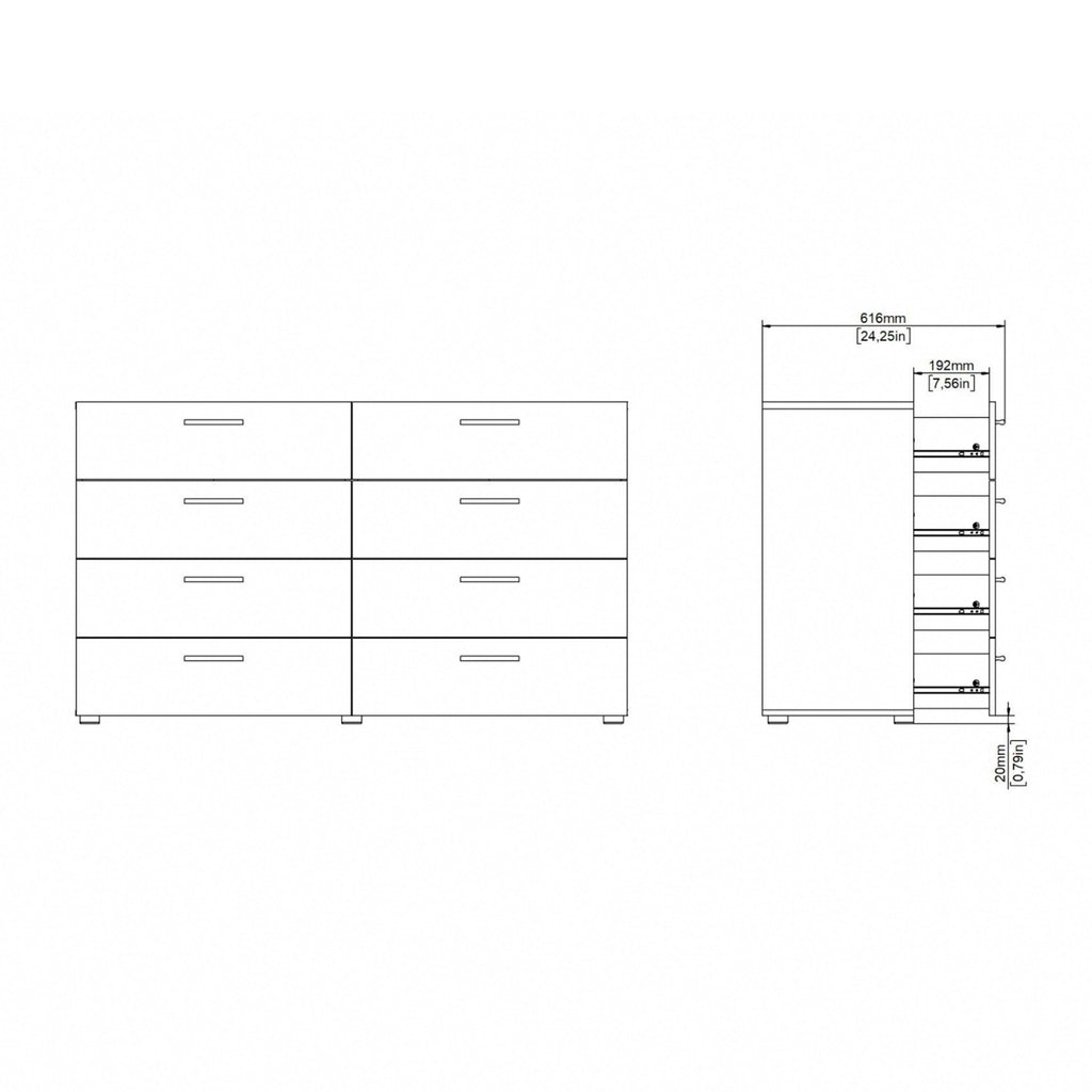 Pepe Wide Chest of 8 Drawers in Black - image 12