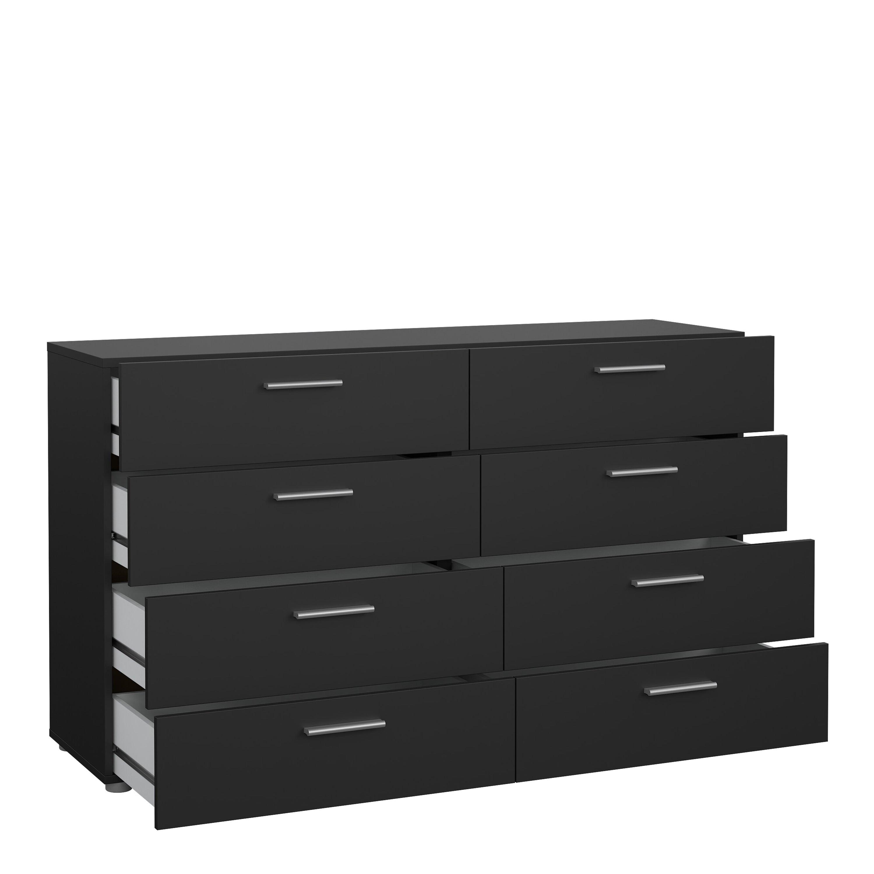 Pepe Wide Chest of 8 Drawers in Black - image 5