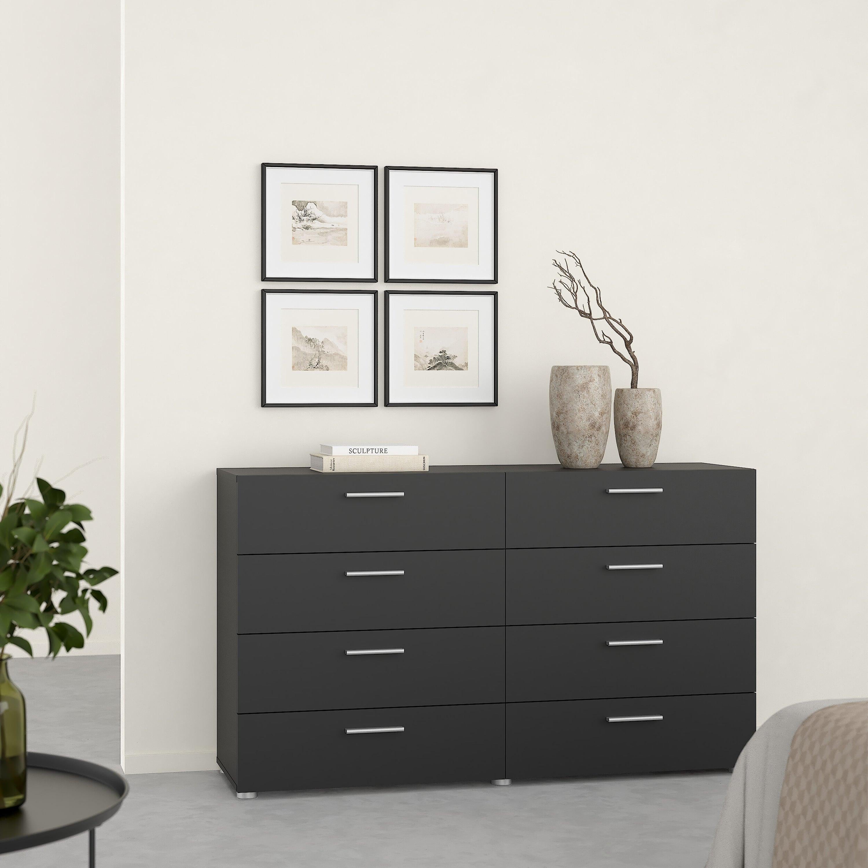 Pepe Wide Chest of 8 Drawers in Black - image 8