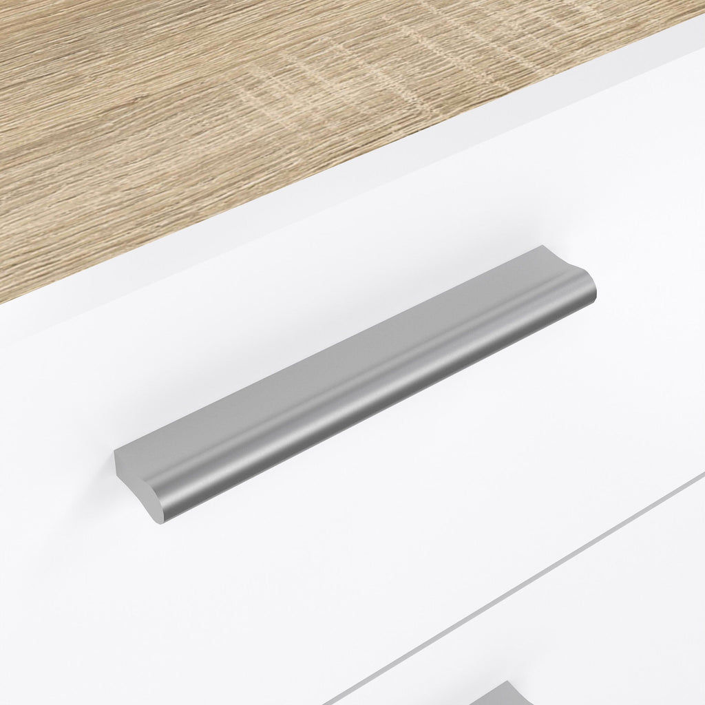 Pepe Bedside 2 Drawers in Oak structure/White High Gloss - image 6