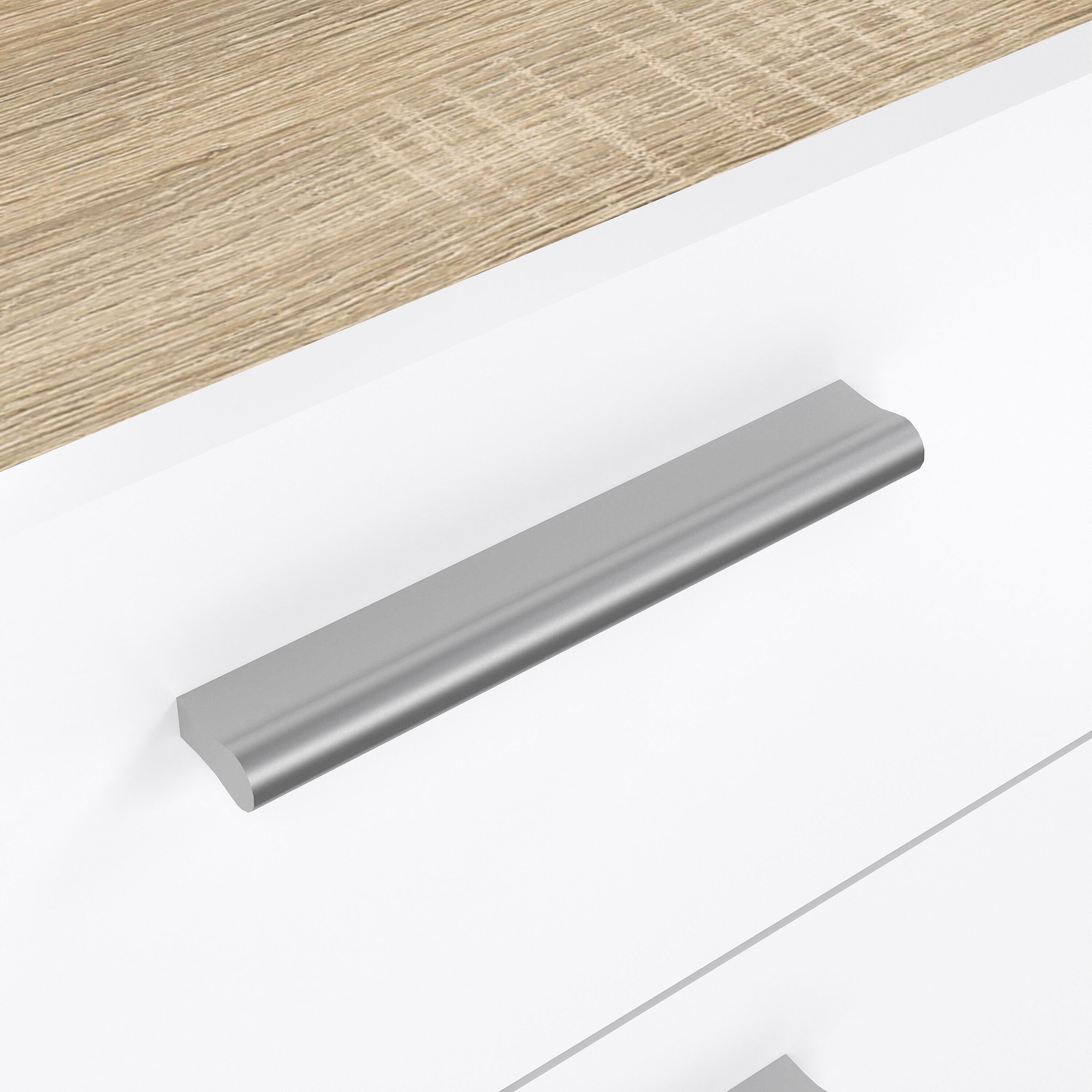 Pepe Bedside 2 Drawers in Oak structure/White High Gloss - image 6