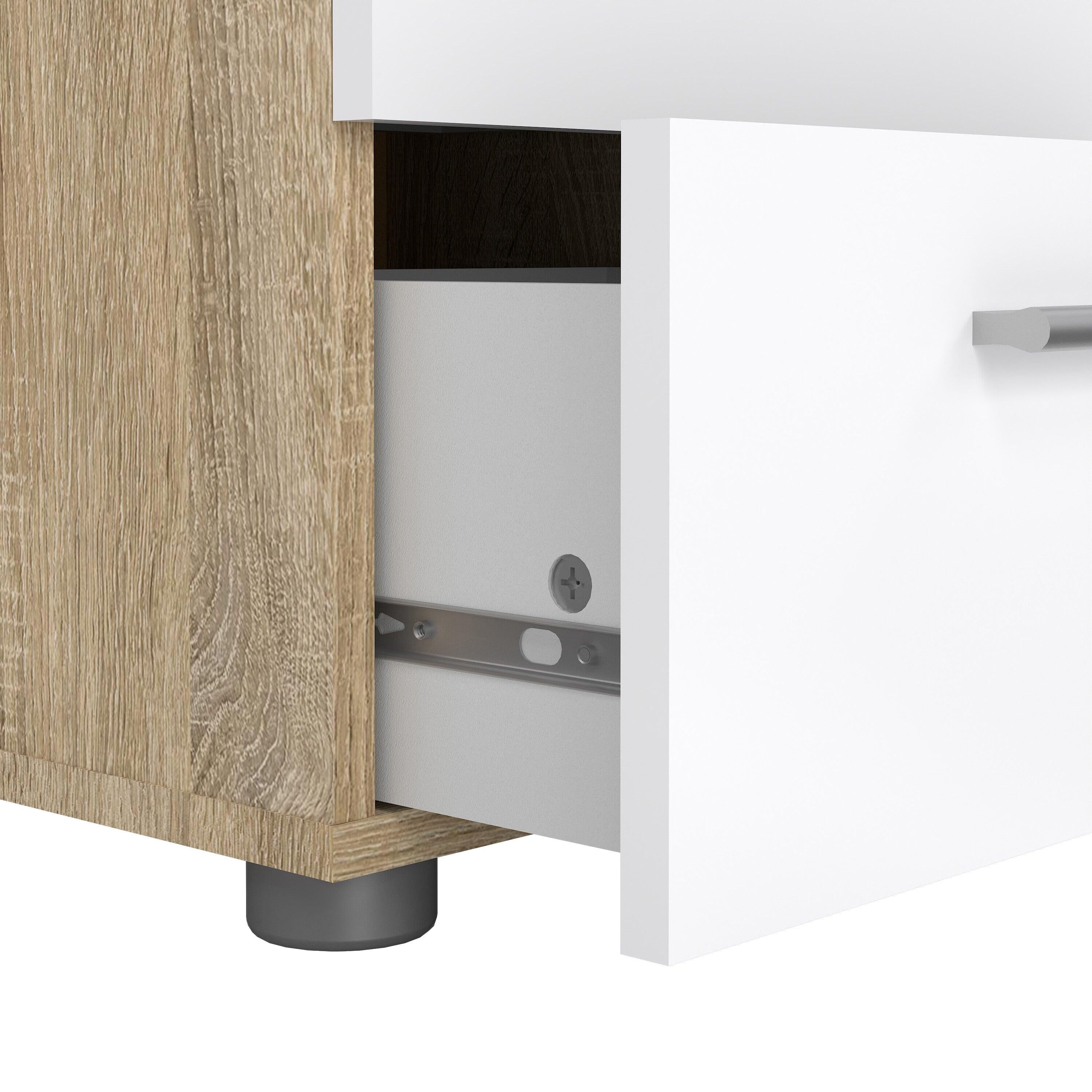 Pepe Bedside 2 Drawers in Oak structure/White High Gloss - image 7