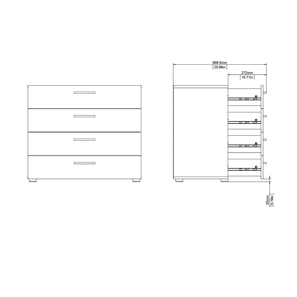 Pepe Chest of 4 Drawers in Oak - image 10