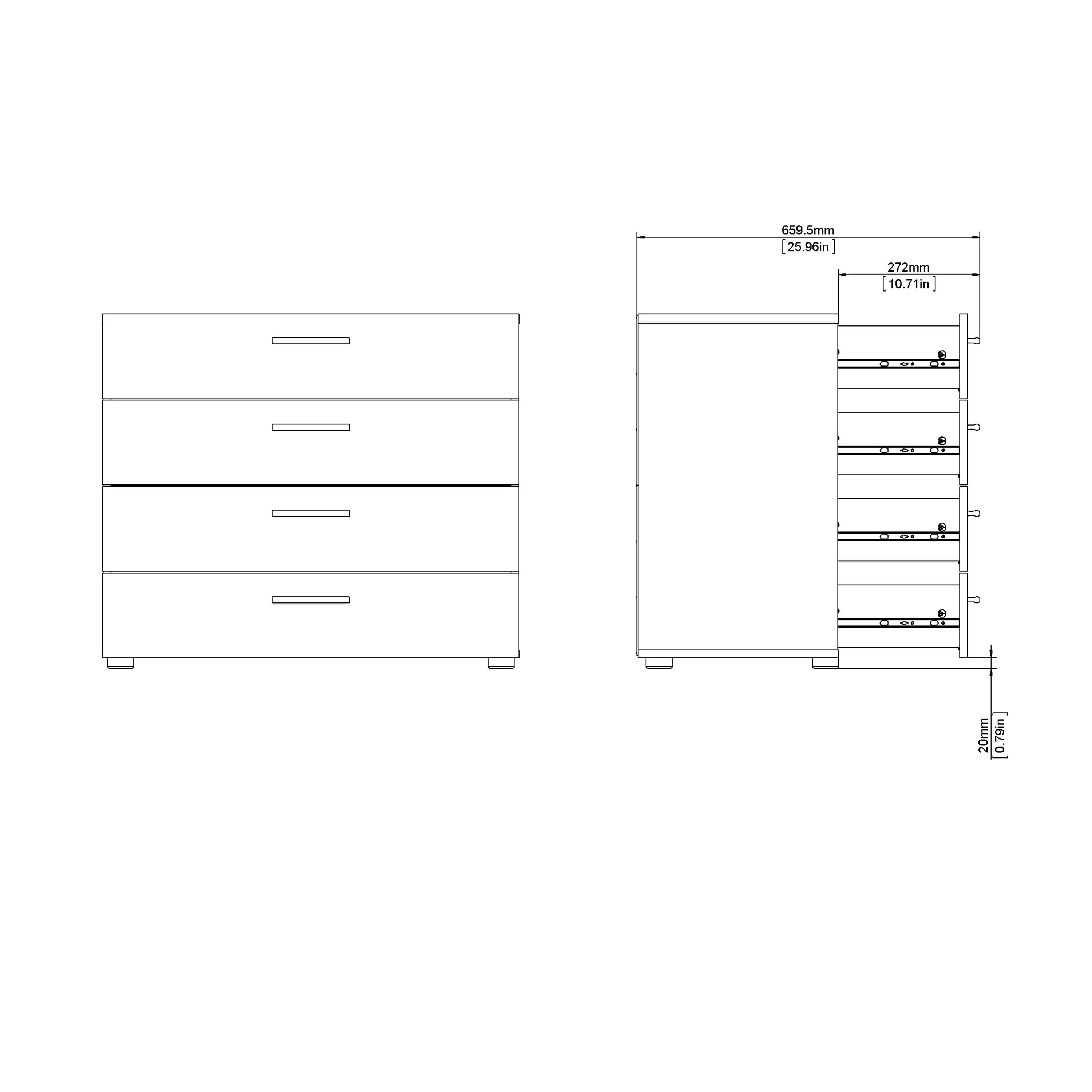 Pepe Chest of 4 Drawers in Oak - image 10