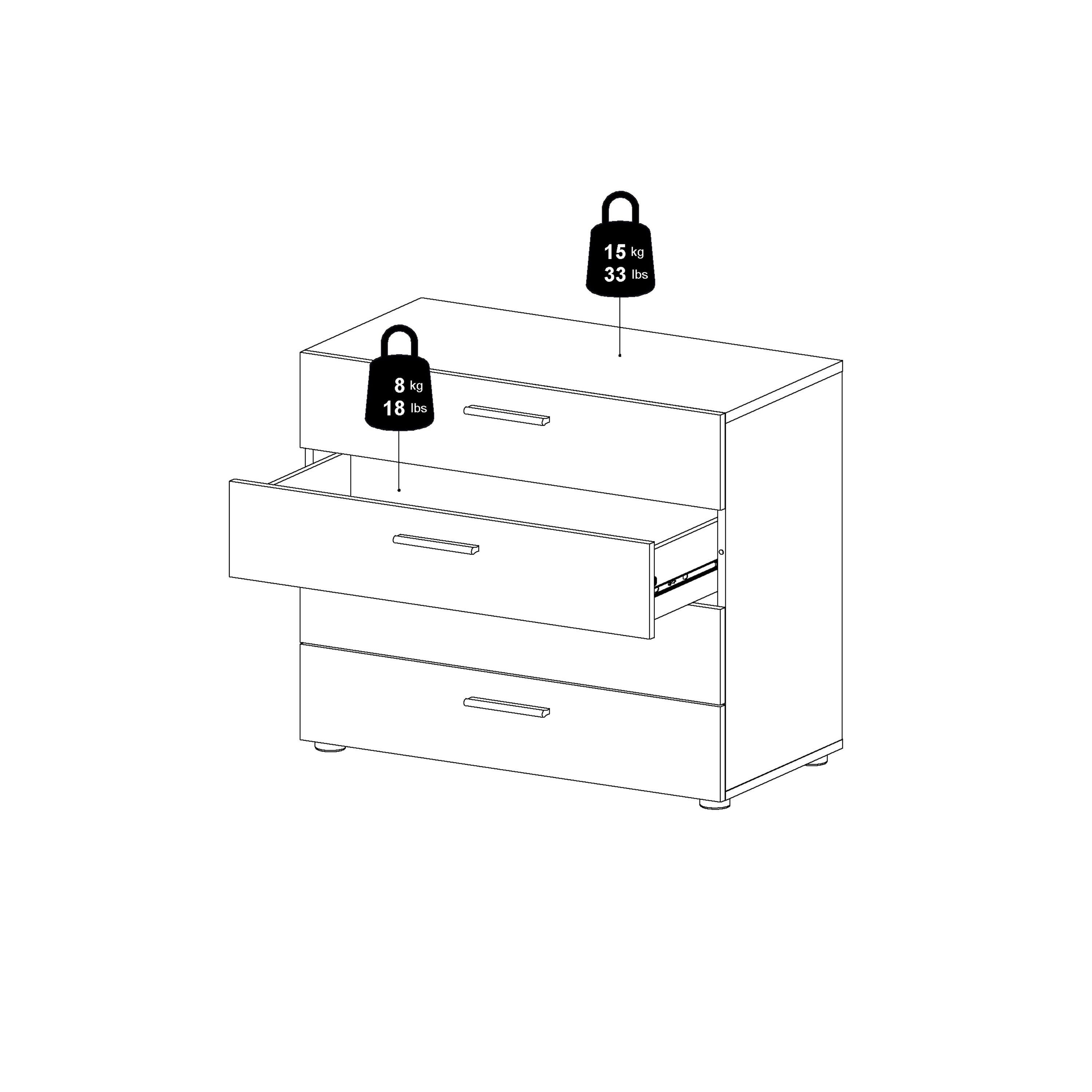 Pepe Chest of 4 Drawers in Oak - image 11