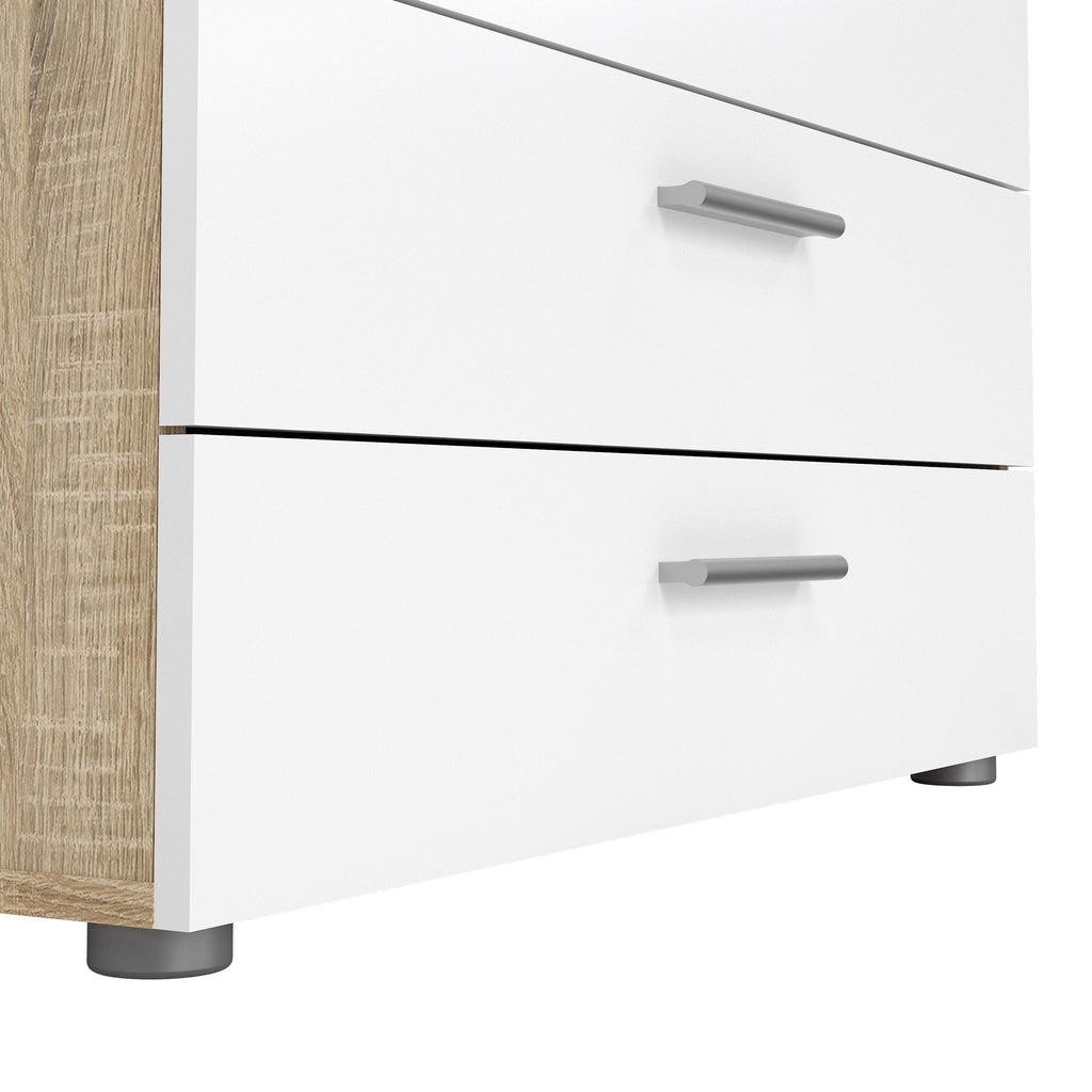 Pepe Chest of 4 Drawers in Oak with White High Gloss - image 9