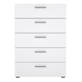 Pepe Chest of 5 Drawers in Oak with White High Gloss - image 2
