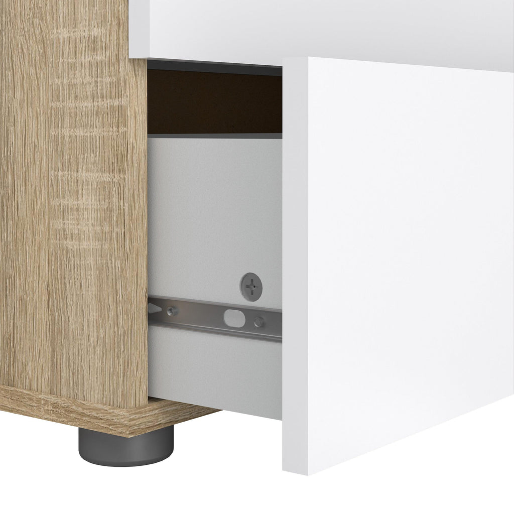 Pepe Chest of 5 Drawers in Oak with White High Gloss - image 7