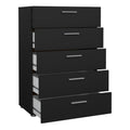 Pepe Chest of 5 Drawers in Black - image 4
