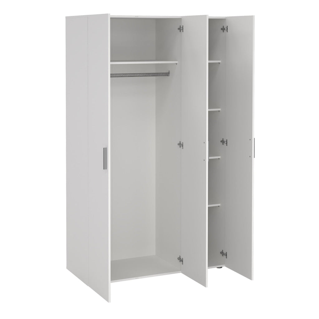 Pepe Wardrobe with 3 Doors in White - image 4