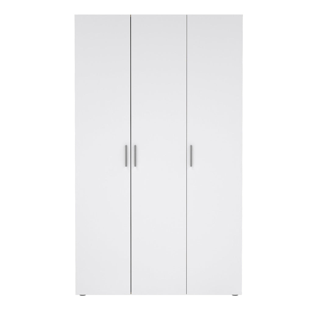 Pepe Wardrobe with 3 Doors in Oak with White High Gloss - image 2