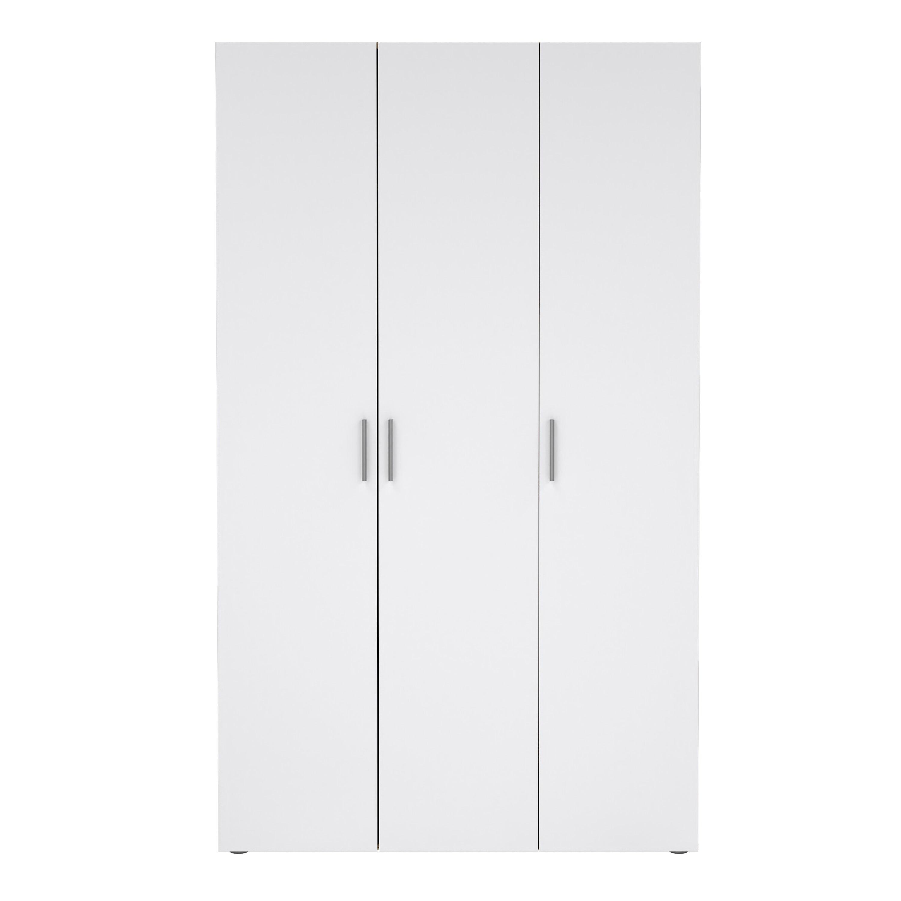Pepe Wardrobe with 3 Doors in Oak with White High Gloss - image 2