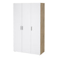 Pepe Wardrobe with 3 Doors in Oak with White High Gloss - image 3