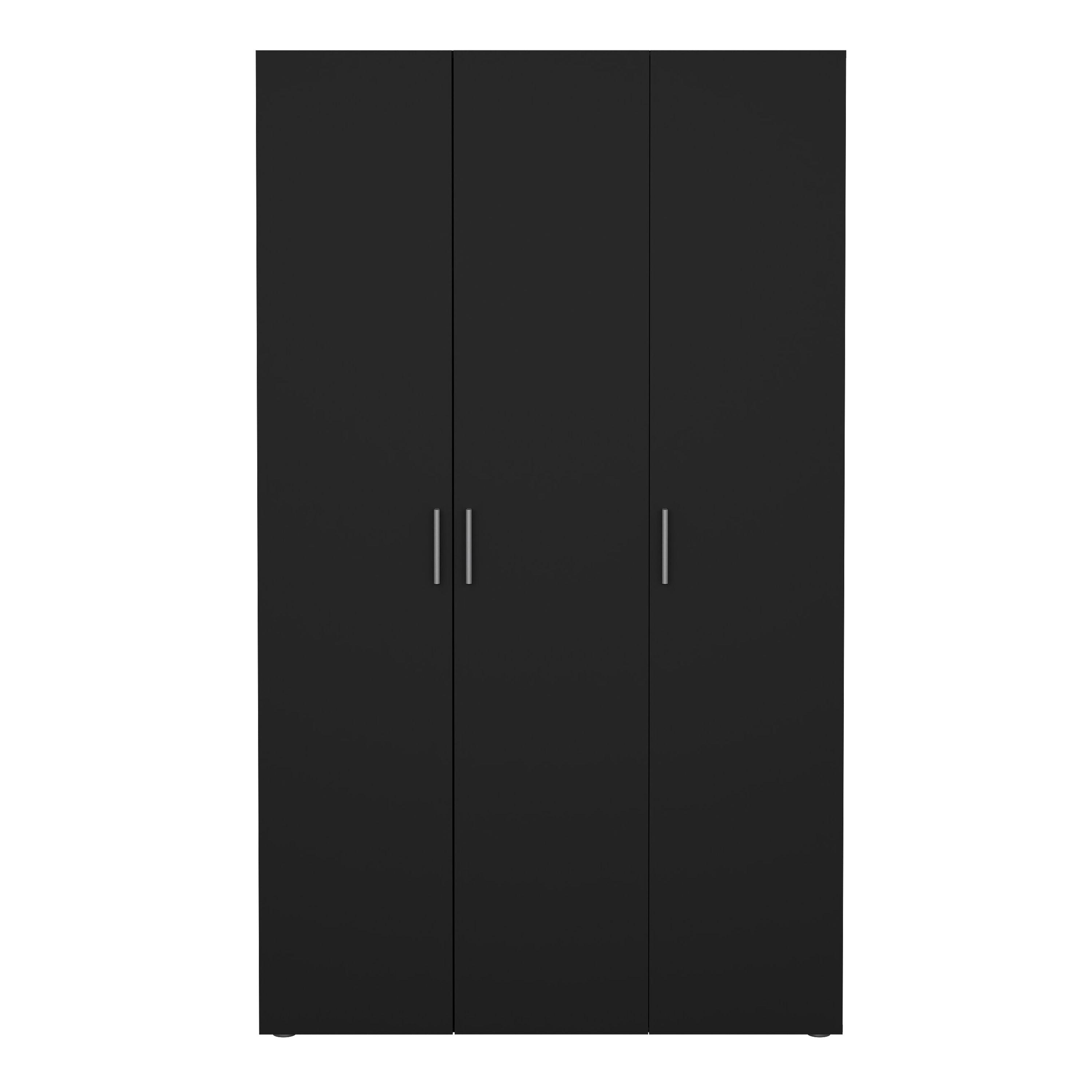 Pepe Wardrobe with 3 Doors in Black - image 2