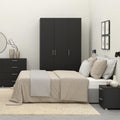 Pepe Wardrobe with 3 Doors in Black - image 5