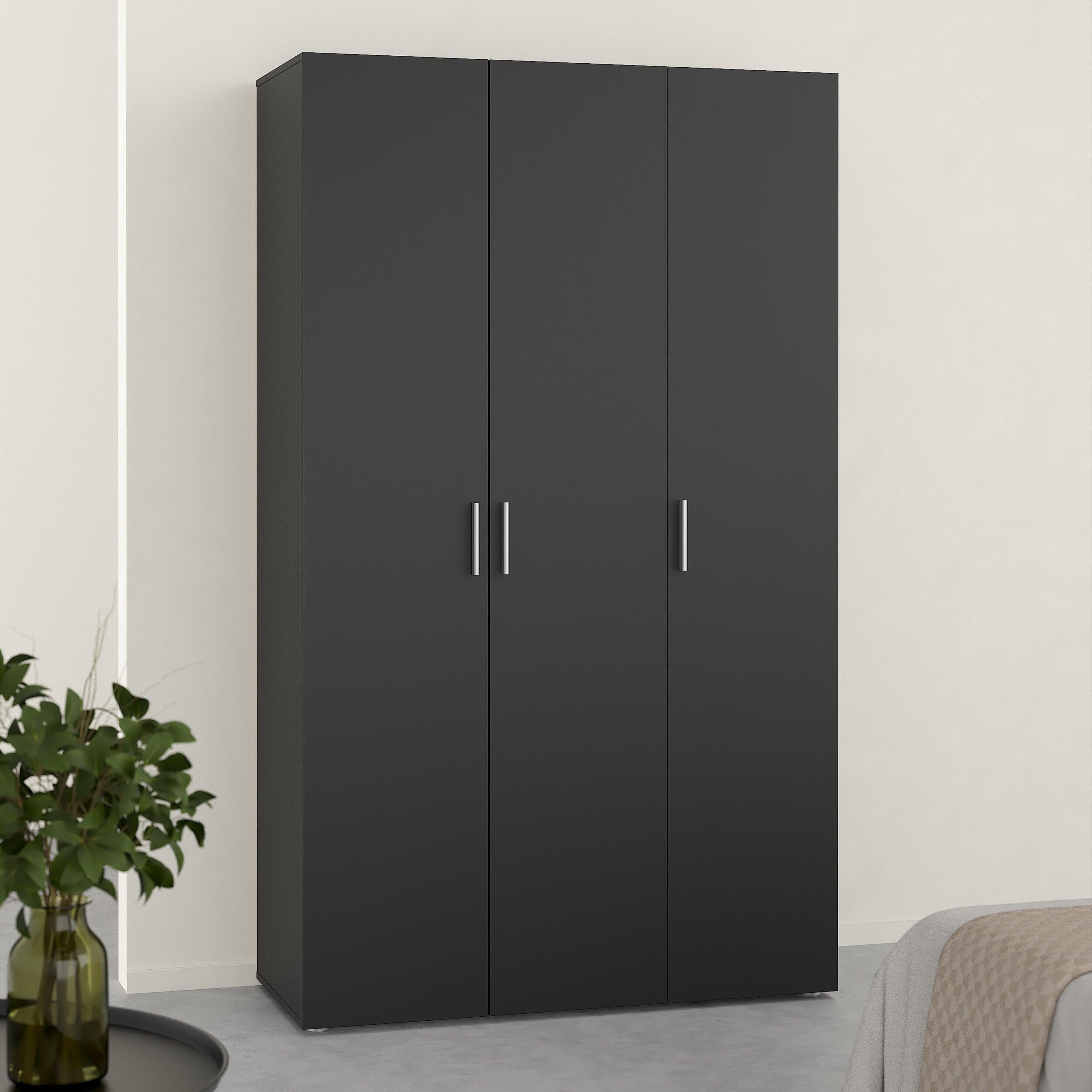 Pepe Wardrobe with 3 Doors in Black - image 6
