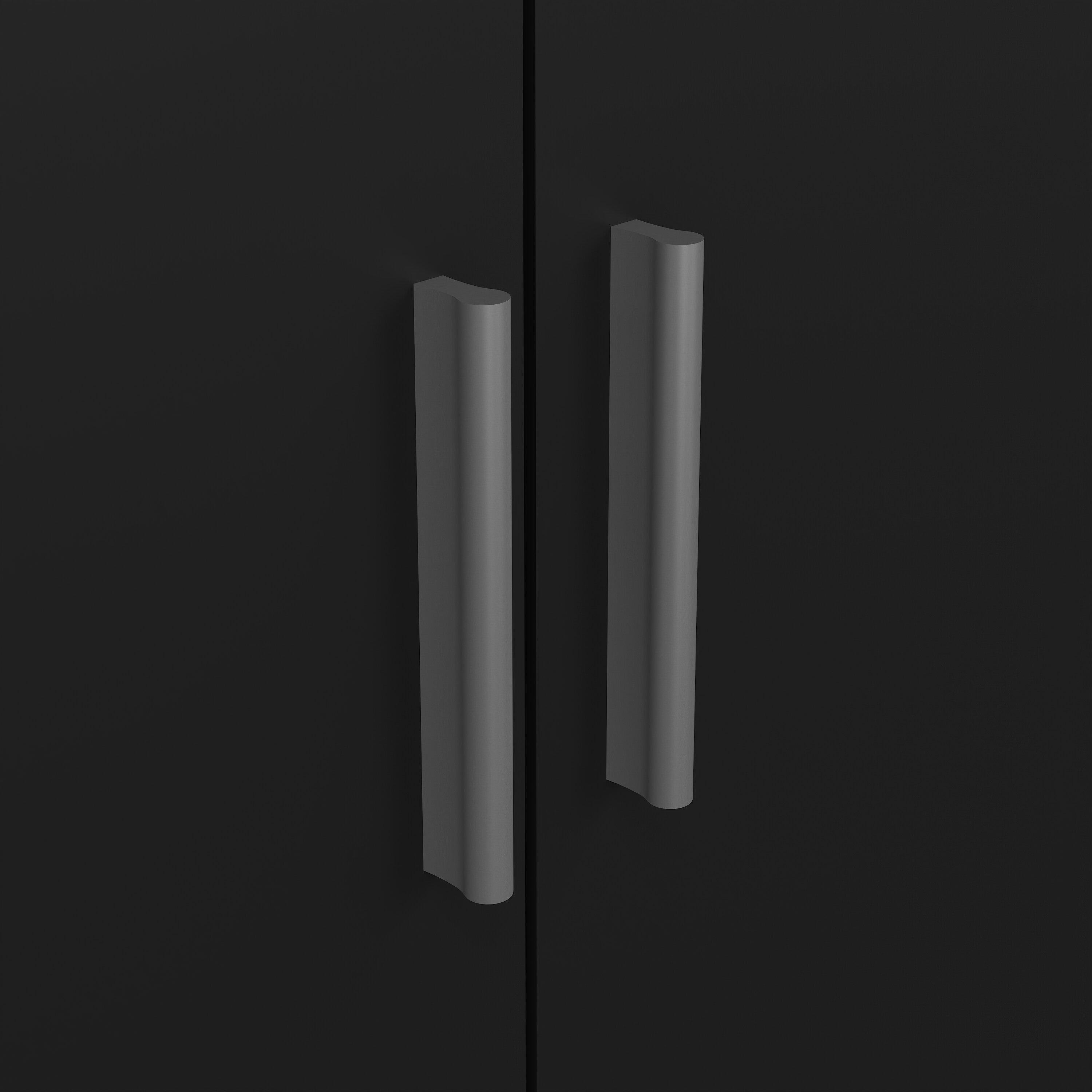 Pepe Wardrobe with 3 Doors in Black - image 8