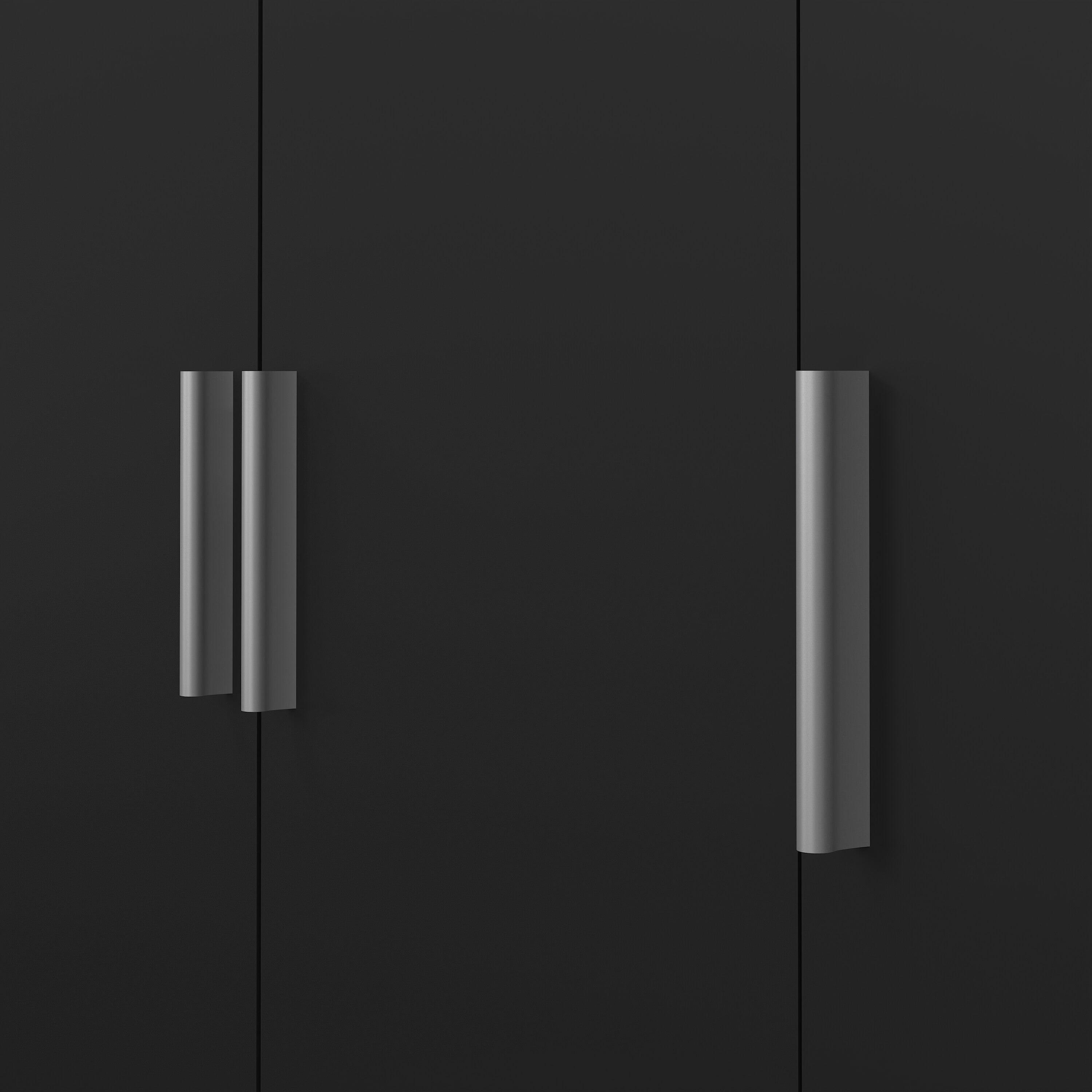 Pepe Wardrobe with 3 Doors in Black - image 9