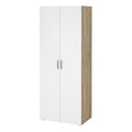 Pepe Wardrobe with 2 Doors in Oak with White High Gloss - image 3