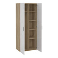 Pepe Wardrobe with 2 Doors in Oak with White High Gloss - image 4