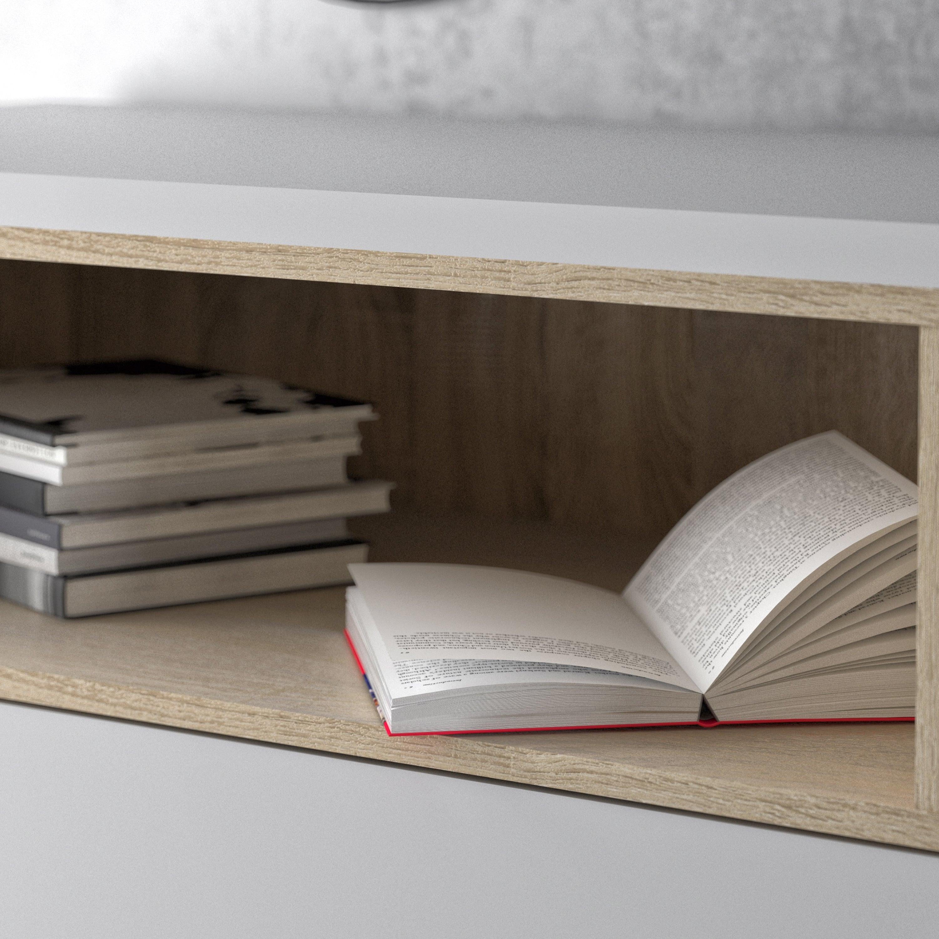 Roomers Sideboard 3 Drawers 3 Doors in White and Oak - image 10