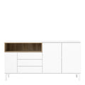 Roomers Sideboard 3 Drawers 3 Doors in White and Oak - image 2