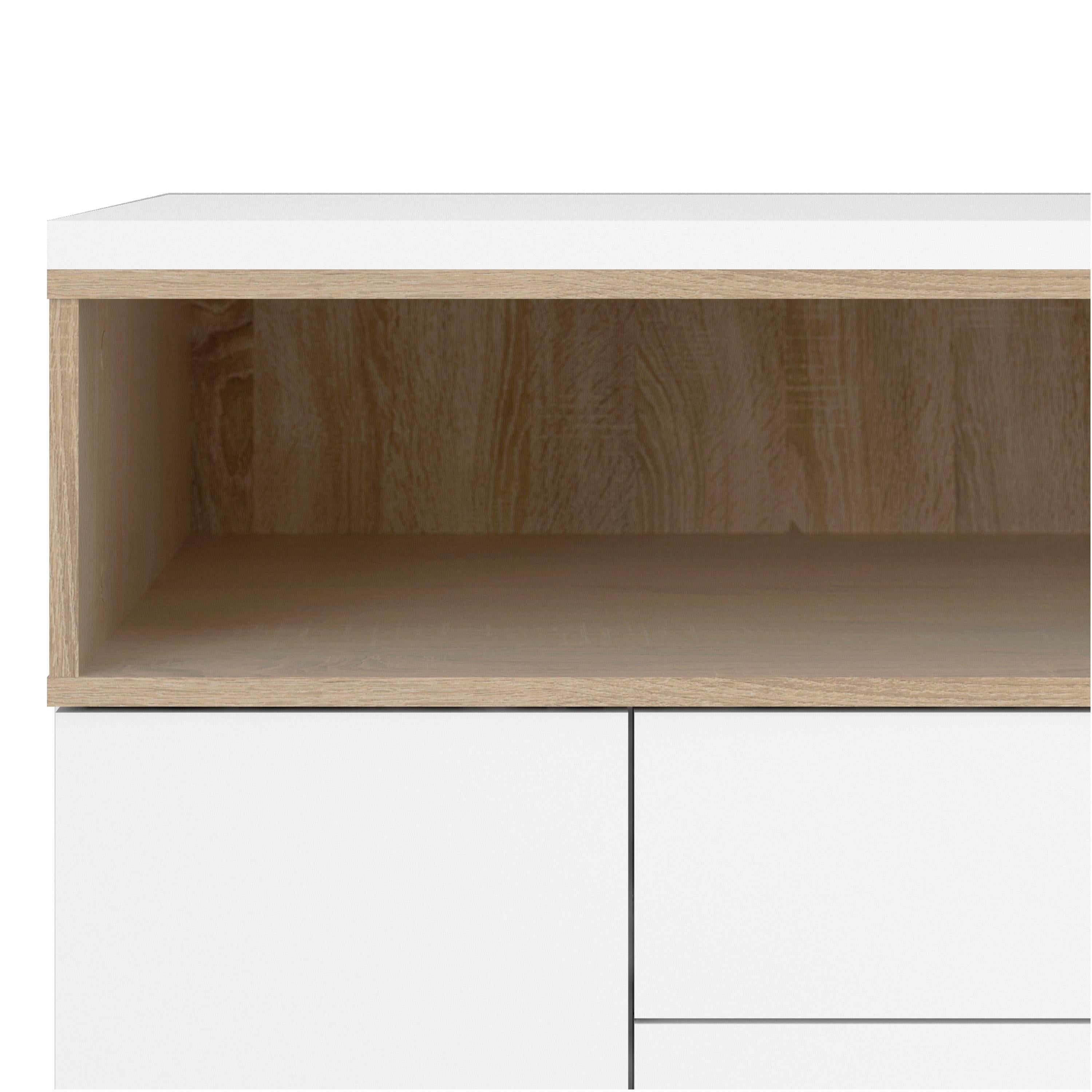 Roomers Sideboard 3 Drawers 3 Doors in White and Oak - image 6