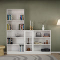Basic Low Narrow Display Cabinet in White (2 Shelves) with Glass White Door - image 5