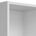 Basic Low Narrow Storage Cabinet in White (2 Shelves) with White Door - image 5
