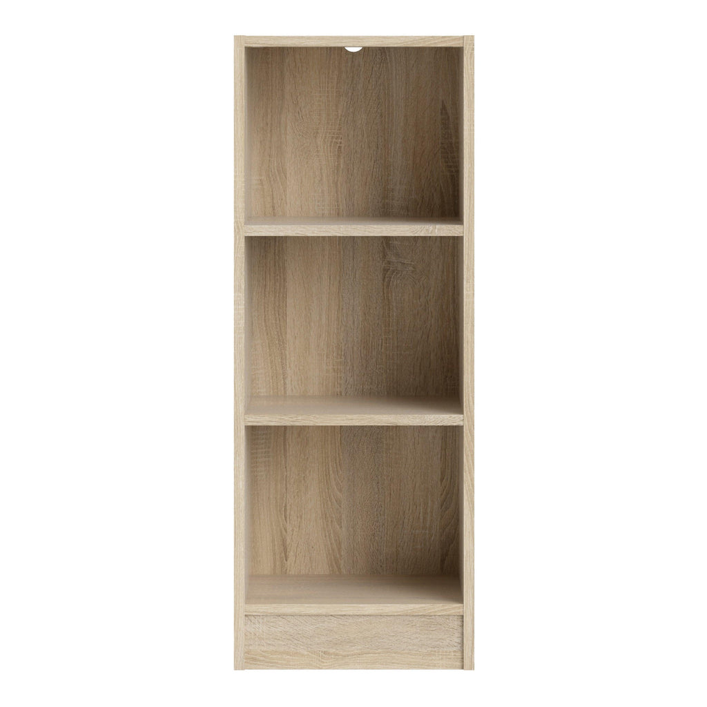 Basic Low Narrow Bookcase (2 Shelves) in Oak - image 2