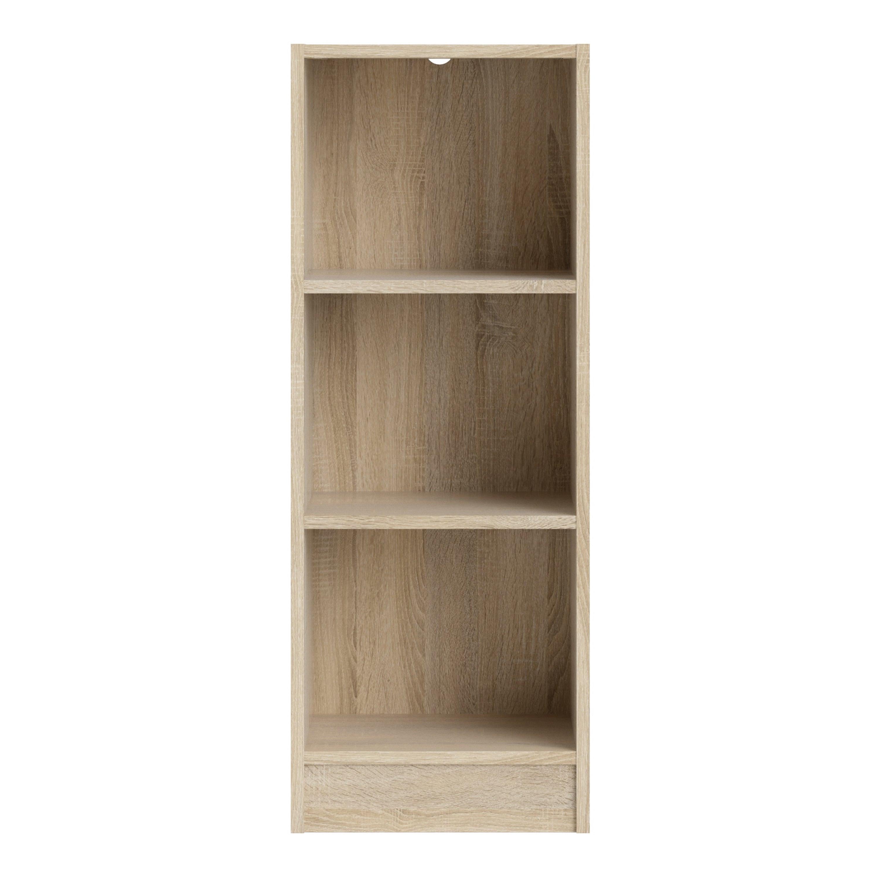 Basic Low Narrow Bookcase (2 Shelves) in Oak - image 2