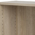 Basic Low Narrow Display Cabinet in Oak (2 Shelves) with Glass White Door - image 5